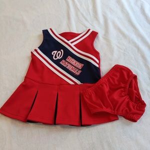 Washington Nationals MBL cheerleading outfit.